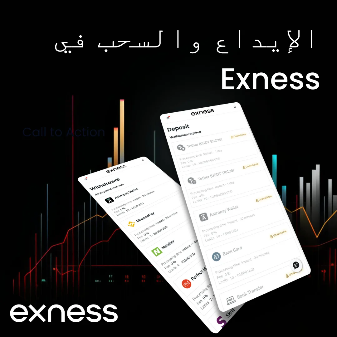 الإيداعات والسحوبات في Exness